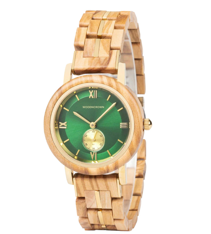 Evergreen™️ - Olive wood & Gold Stainless 36mm(NEW ARRIVAL)