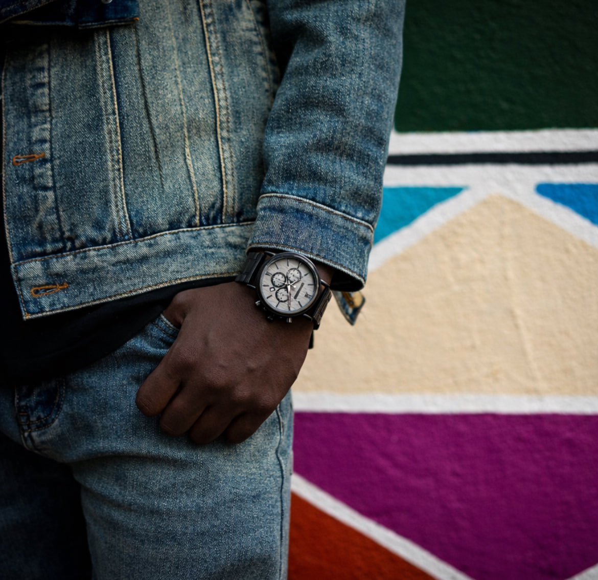 CROWN CHARLIE™️ - Ebony wood & Gray Stainless 44mm – WOODNCROWN