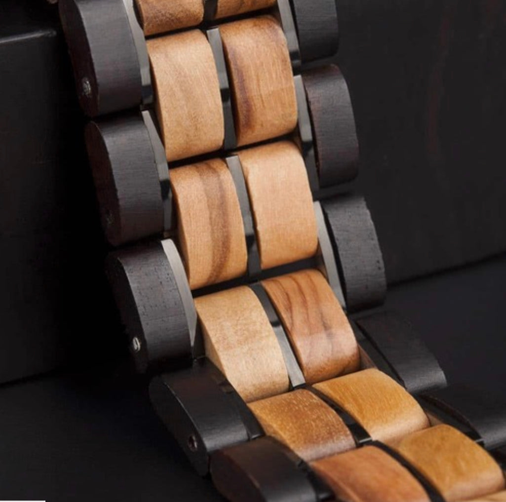 EBONY™️ - Zebra wood Apple Watch Bracelet 38mm / 40mm - 42mm / 44mm