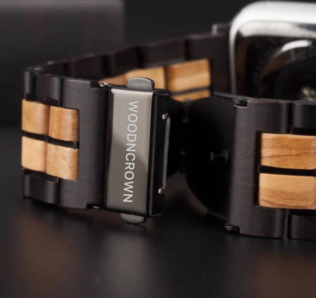 EBONY™️ - Zebra wood Apple Watch Bracelet 38mm / 40mm - 42mm / 44mm