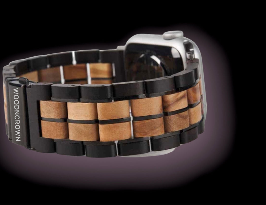 ÉBANO • Pulsera Apple Watch de madera de cebra 38 mm / 40 mm - 42 mm / 44 mm 