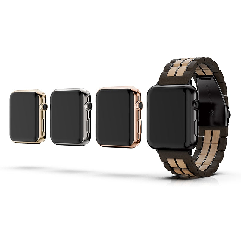 ÉBANO • Pulsera Apple Watch de madera de cebra 38 mm / 40 mm - 42 mm / 44 mm 