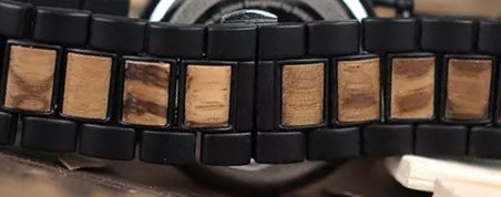 CROWN LAFAYETTE™️- Zebrawood & Black stainless 44mm