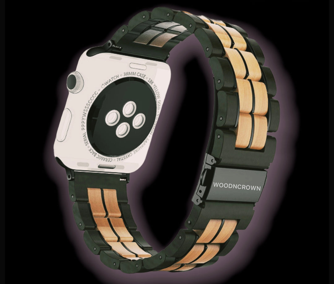 EBONY™️ - Zebra wood Apple Watch Bracelet 38mm / 40mm - 42mm / 44mm