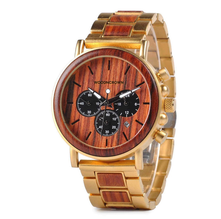 CORONA PAYTRELL • Madera de sándalo y oro 44mm